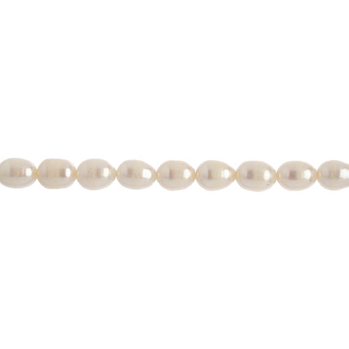 Freshwater Pearls - 5-6mm Rice - Ivory (strand)