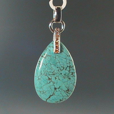 Stone Beads - Large Pear - Turquoise (Stabilized)