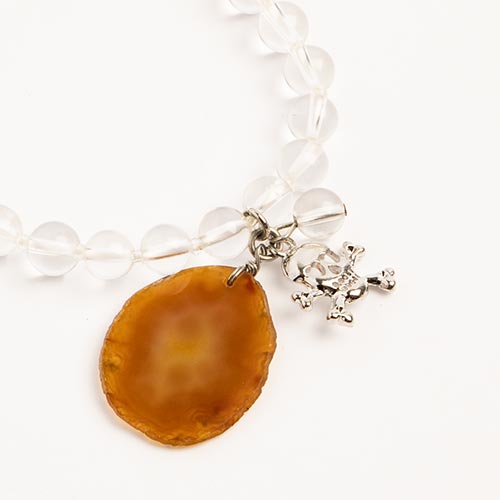 Semi-Precious Stretch Bracelet - Quartz Crystal