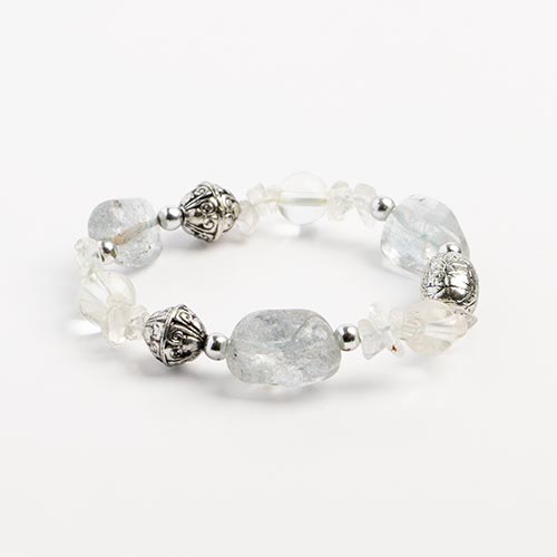 Semi-Precious Stretch Bracelet - Quartz Crystal