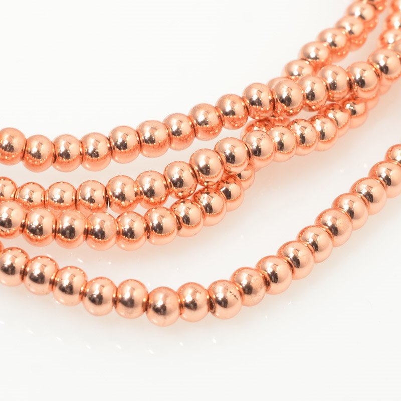Glass Beads Round - 2mm - Copper (strand)