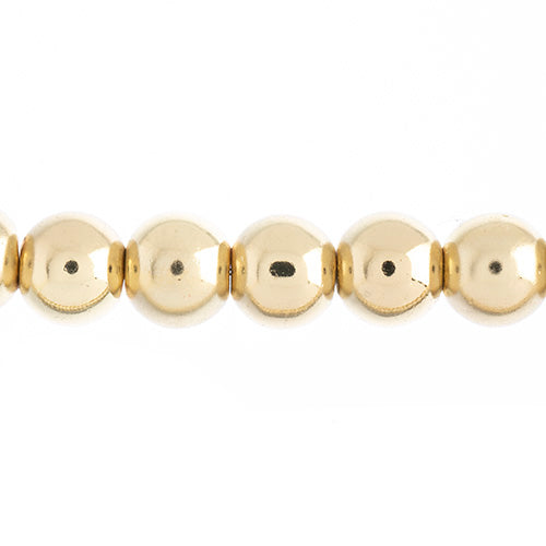 Glass Beads Round - 8mm - Gold (strand)