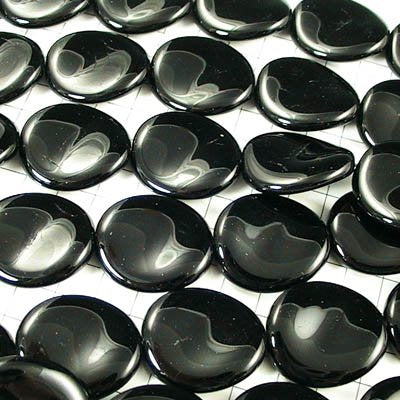 Glass - Large Wavy Pancake - Jet