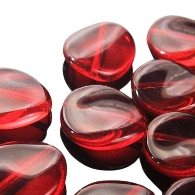 Glass - Medium - Wavy Pancake - Siam Ruby