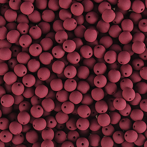Velvet Beads Round - 4mm - Velvet Maroon Brown (46pcs)