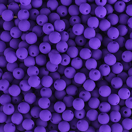 Velvet Beads Round - 4mm - Velvet Violet (46pcs)