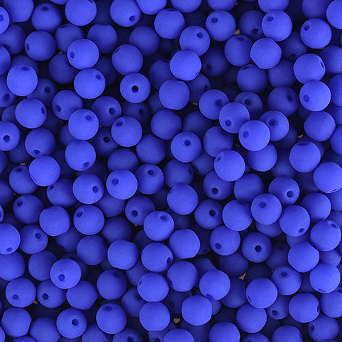 Velvet Beads Round - 4mm - Velvet Blue (46pcs)