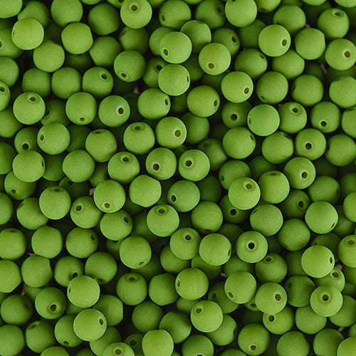 Velvet Beads Round - 4mm - Velvet Green (46pcs)