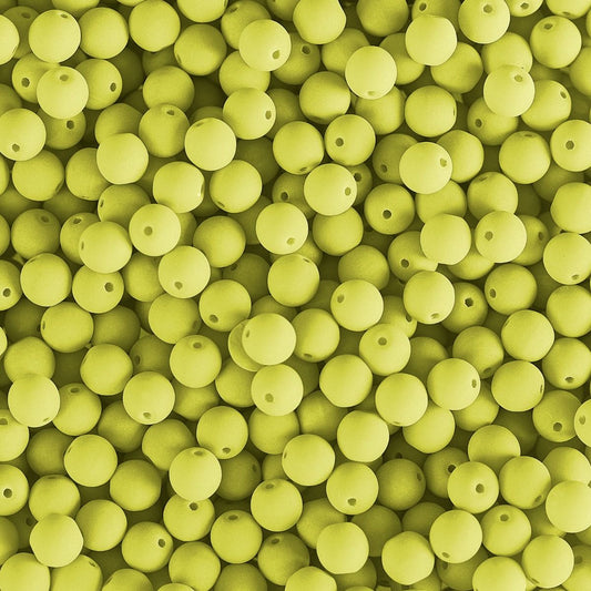 Velvet Beads Round - 4mm - Velvet Soft Yellow (46pcs)