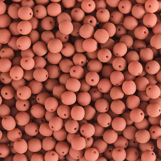 Velvet Beads Round - 4mm - Velvet Soft Coral (46pcs)