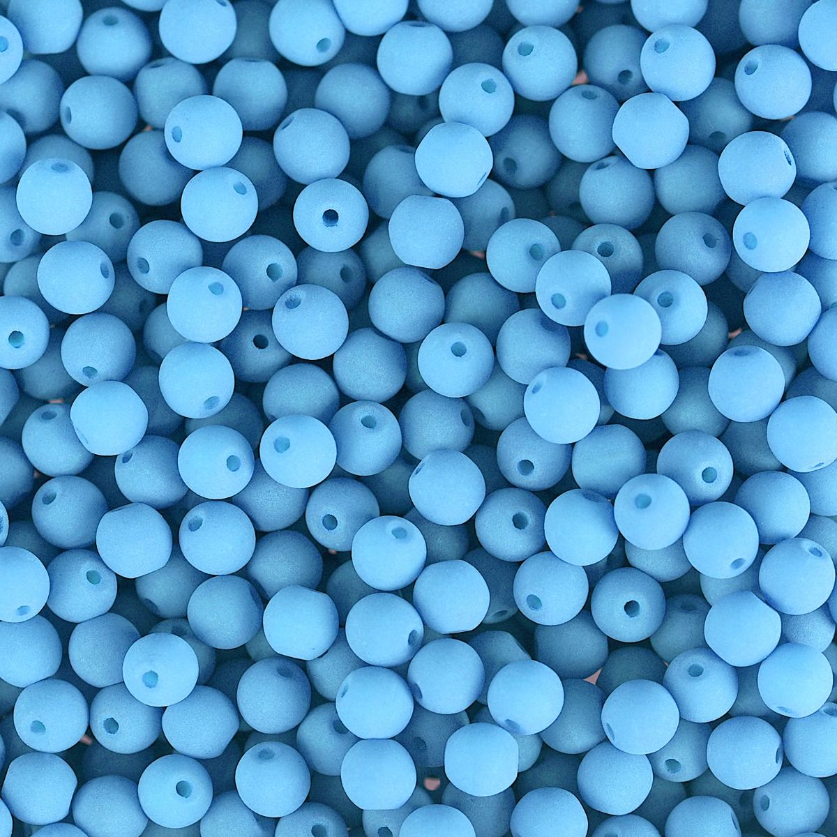 Velvet Beads Round - 4mm - Velvet Sky Blue (46pcs)