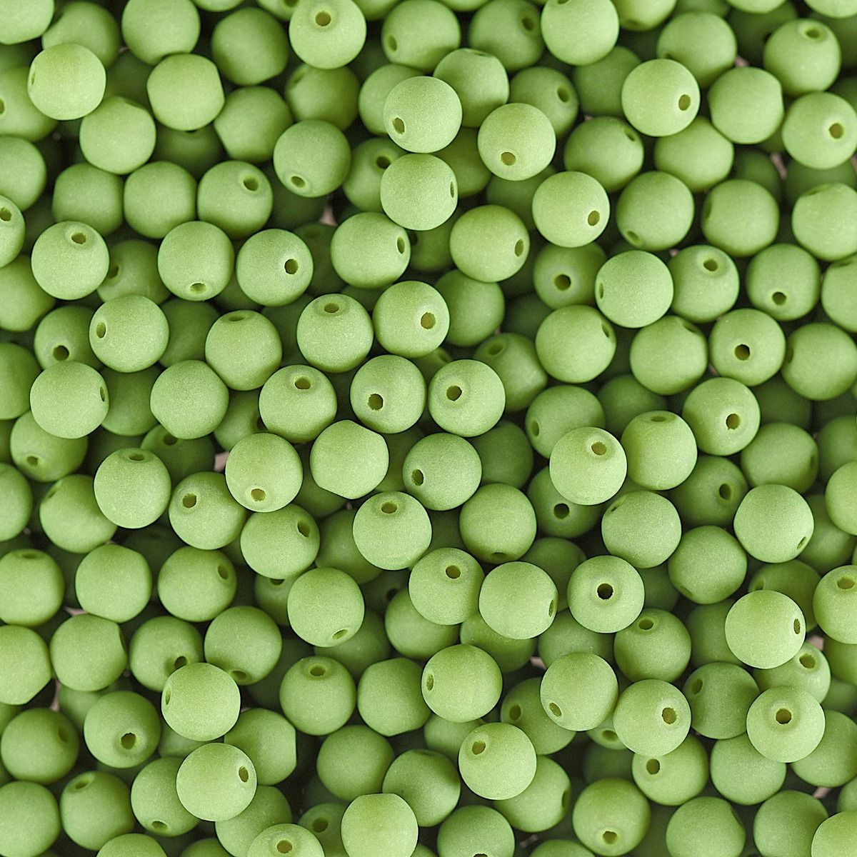 Velvet Beads Round - 4mm - Velvet Soft Lime (46pcs)
