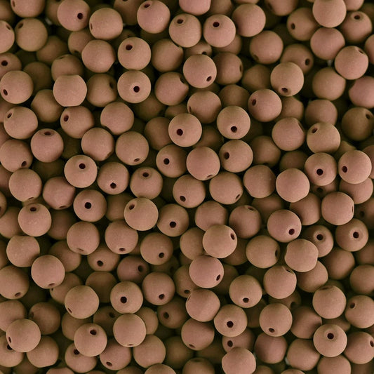 Velvet Beads Round - 4mm - Velvet Cocoa (46pcs)