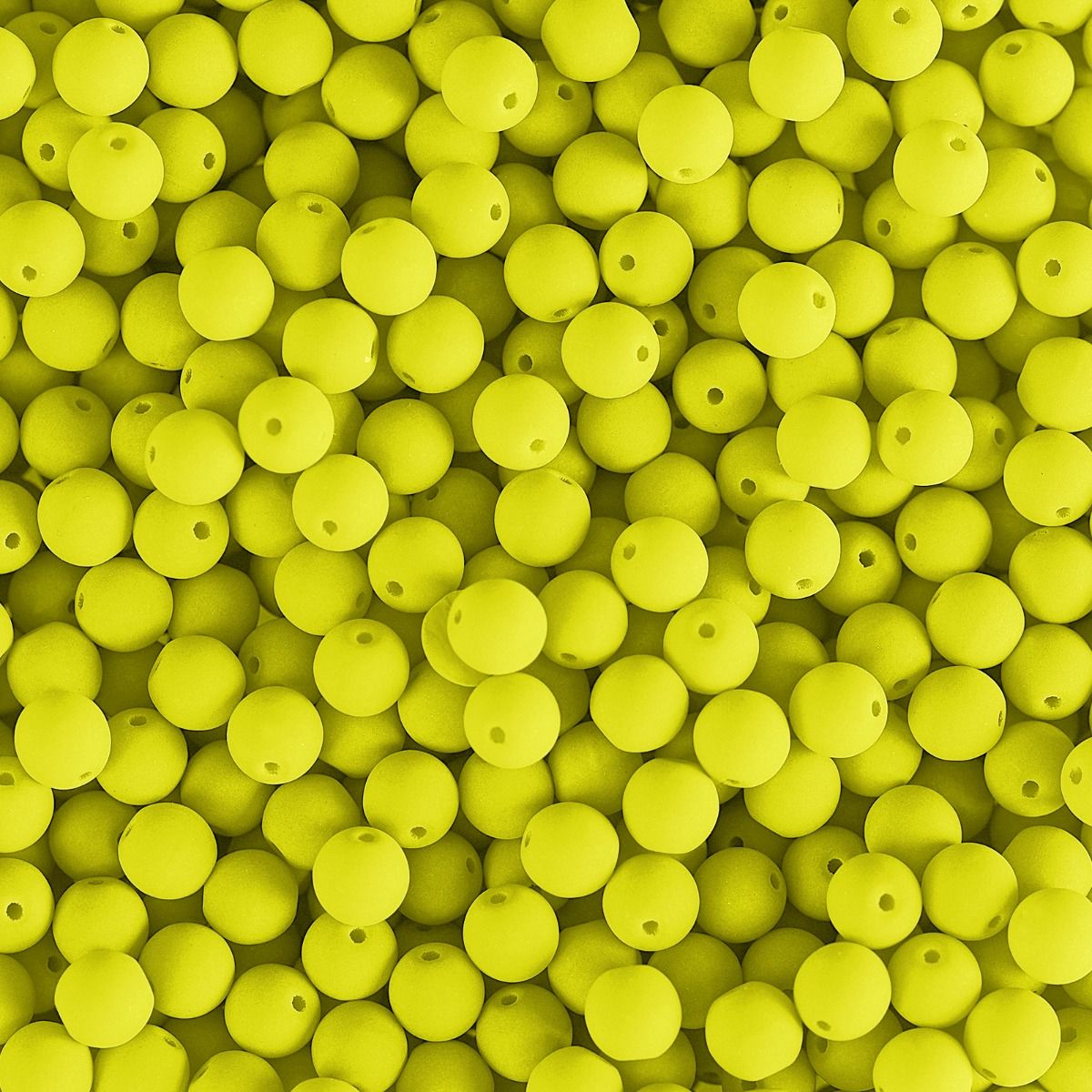 Velvet Beads Round - 4mm - Velvet Neon Yellow (46pcs)