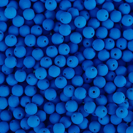Velvet Beads Round - 4mm - Velvet Turquoise (46pcs)