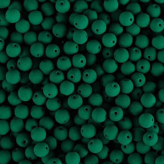 Velvet Beads Round - 4mm - Velvet Petrol (46pcs)