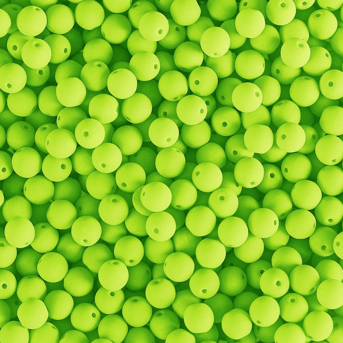 Velvet Beads Round - 4mm - Velvet Neon Lime (46pcs)