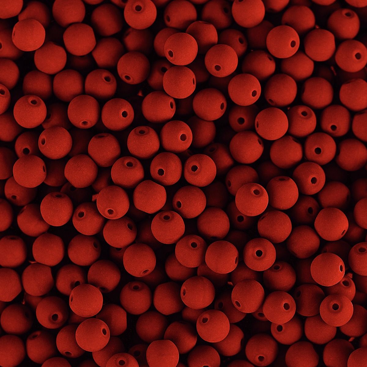 Velvet Beads Round - 4mm - Velvet Red Coral (46pcs)