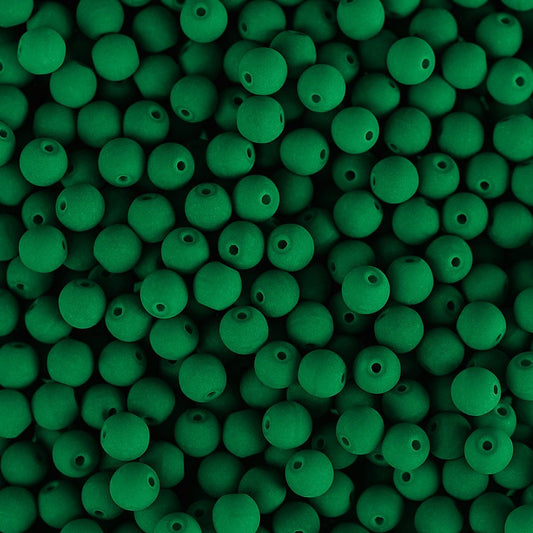 Velvet Beads Round - 4mm - Velvet Irish Green (46pcs)