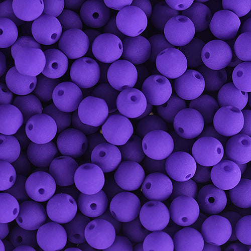 Velvet Beads Round - 6mm - Velvet Violet (30pcs)