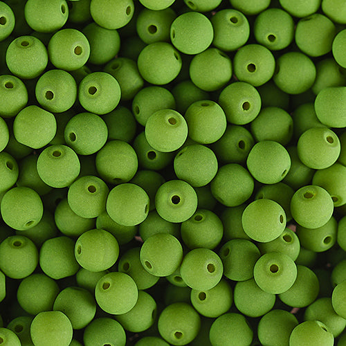 Velvet Beads Round - 6mm - Velvet Green (30pcs)