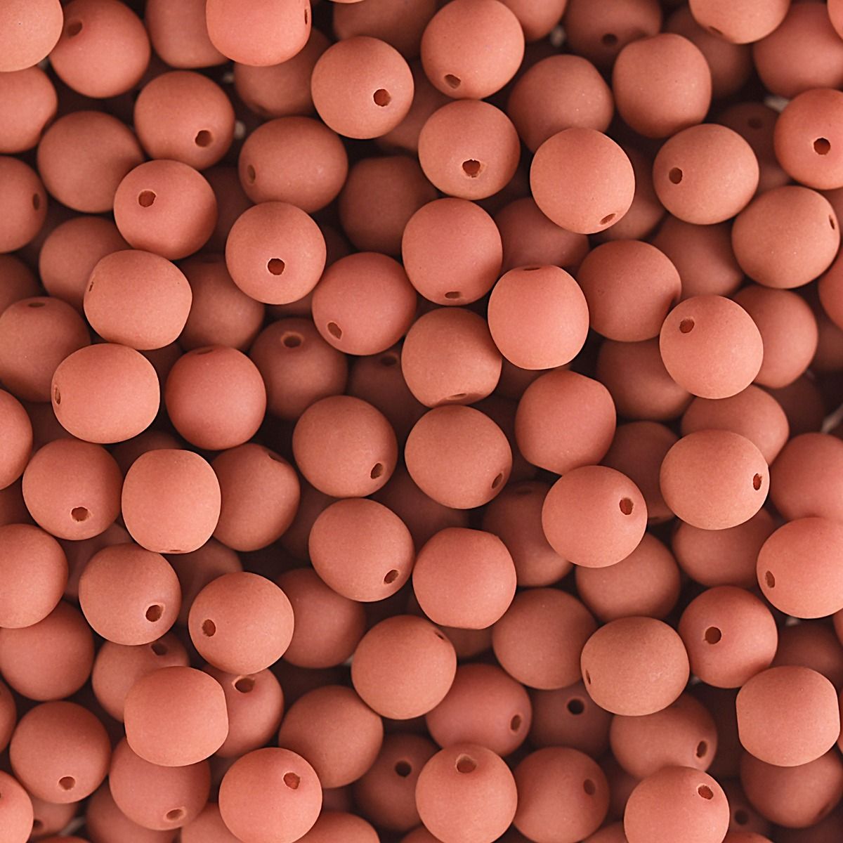 Velvet Beads Round - 6mm - Velvet Soft Coral (30pcs)