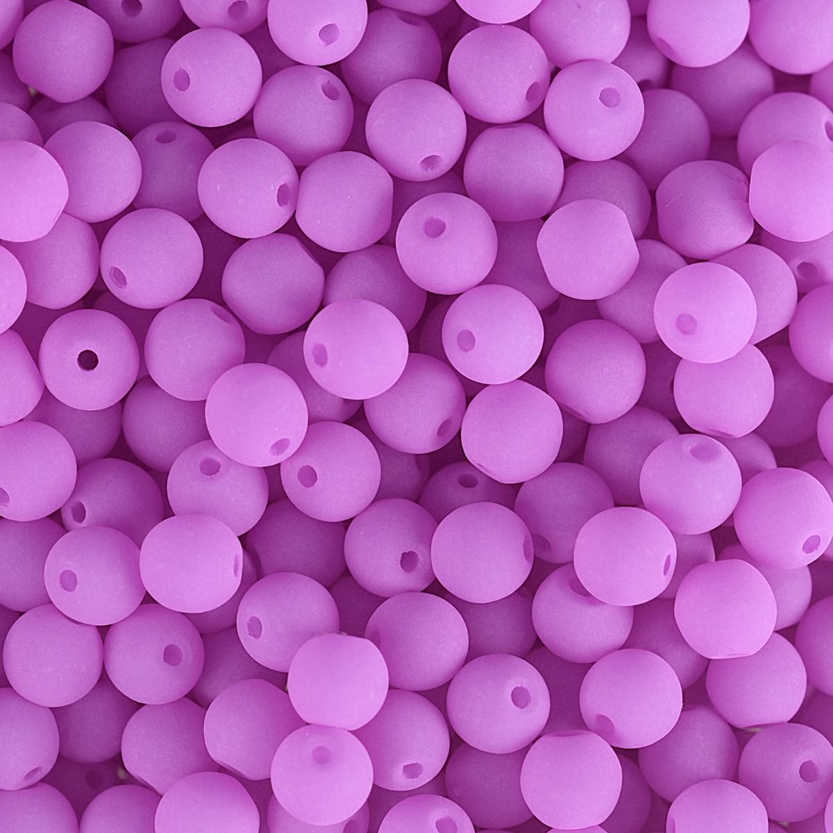 Velvet Beads Round - 6mm - Velvet Soft Magenta (30pcs)