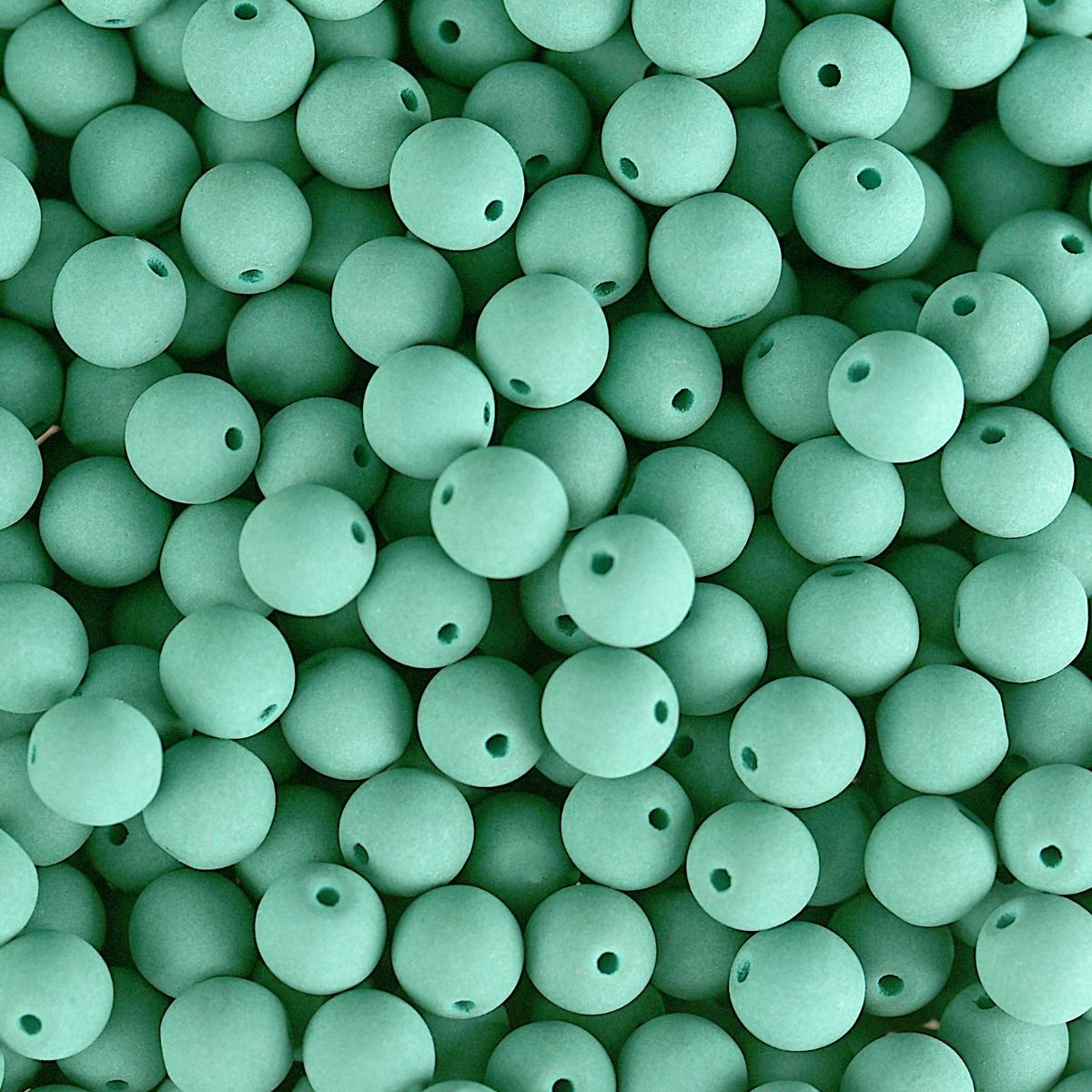 Velvet Beads Round - 6mm - Velvet Soft Turquoise (30pcs)