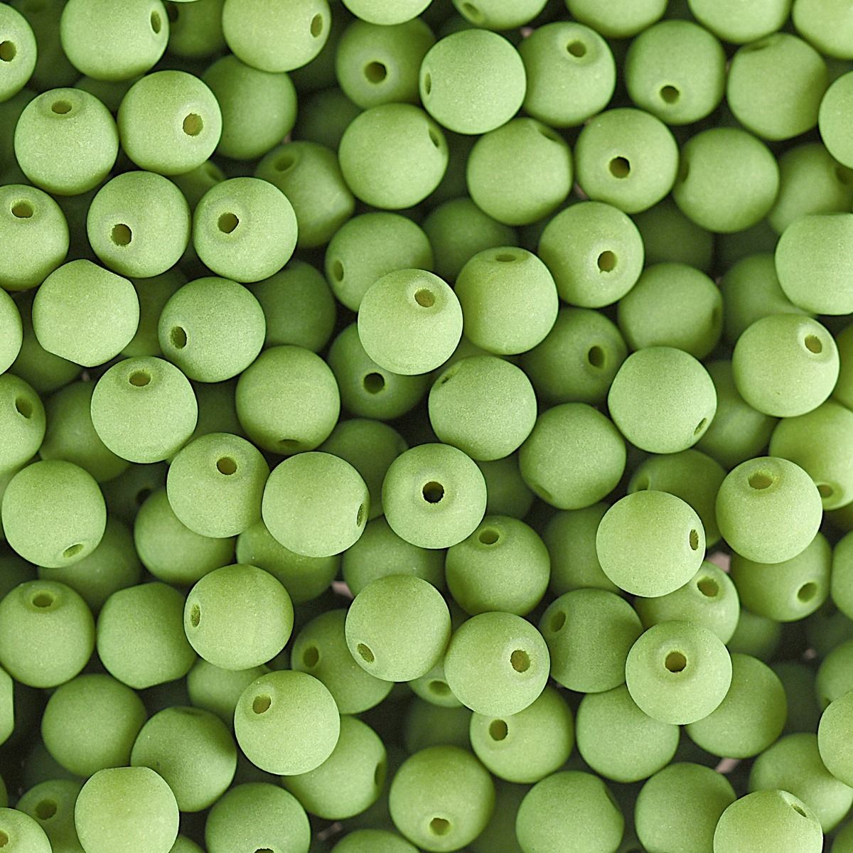 Velvet Beads Round - 6mm - Velvet Soft Lime (30pcs)
