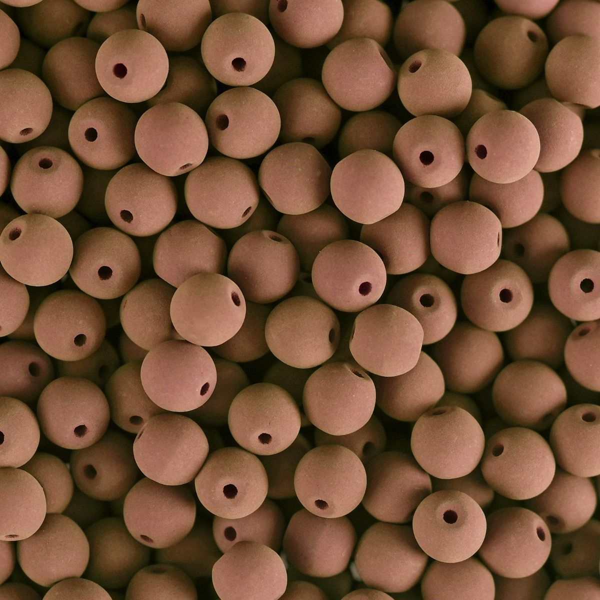 Velvet Beads Round - 6mm - Velvet Cocoa (30pcs)
