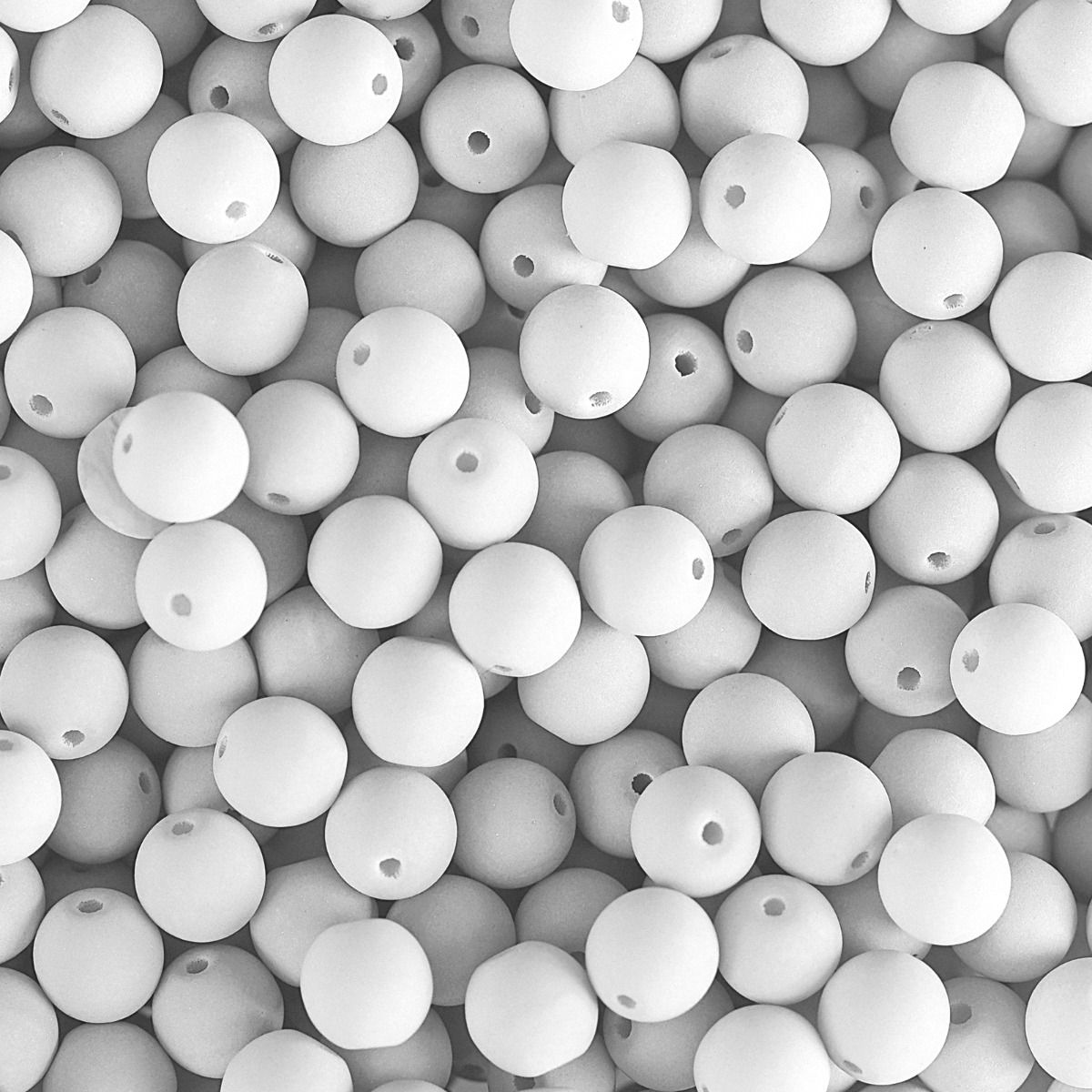 Velvet Beads Round - 6mm - Velvet White (30pcs)