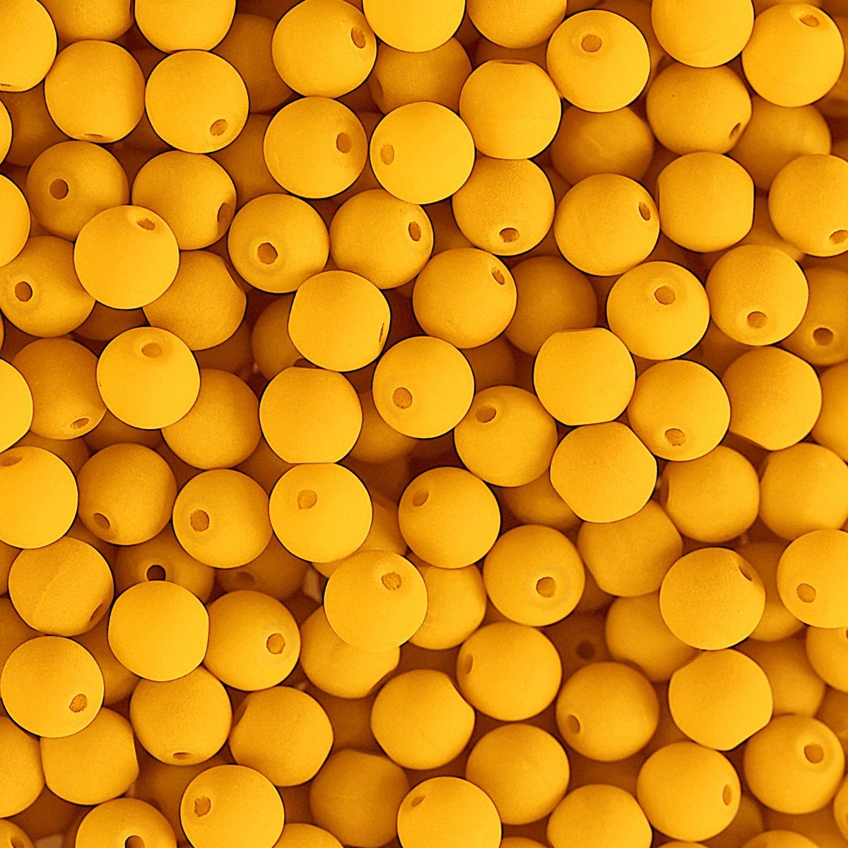 Velvet Beads Round - 6mm - Velvet Sunflower (30pcs)