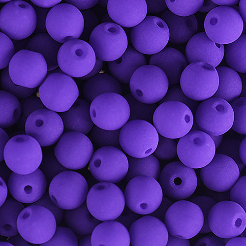 Velvet Beads Round - 8mm - Velvet Violet (23pcs)