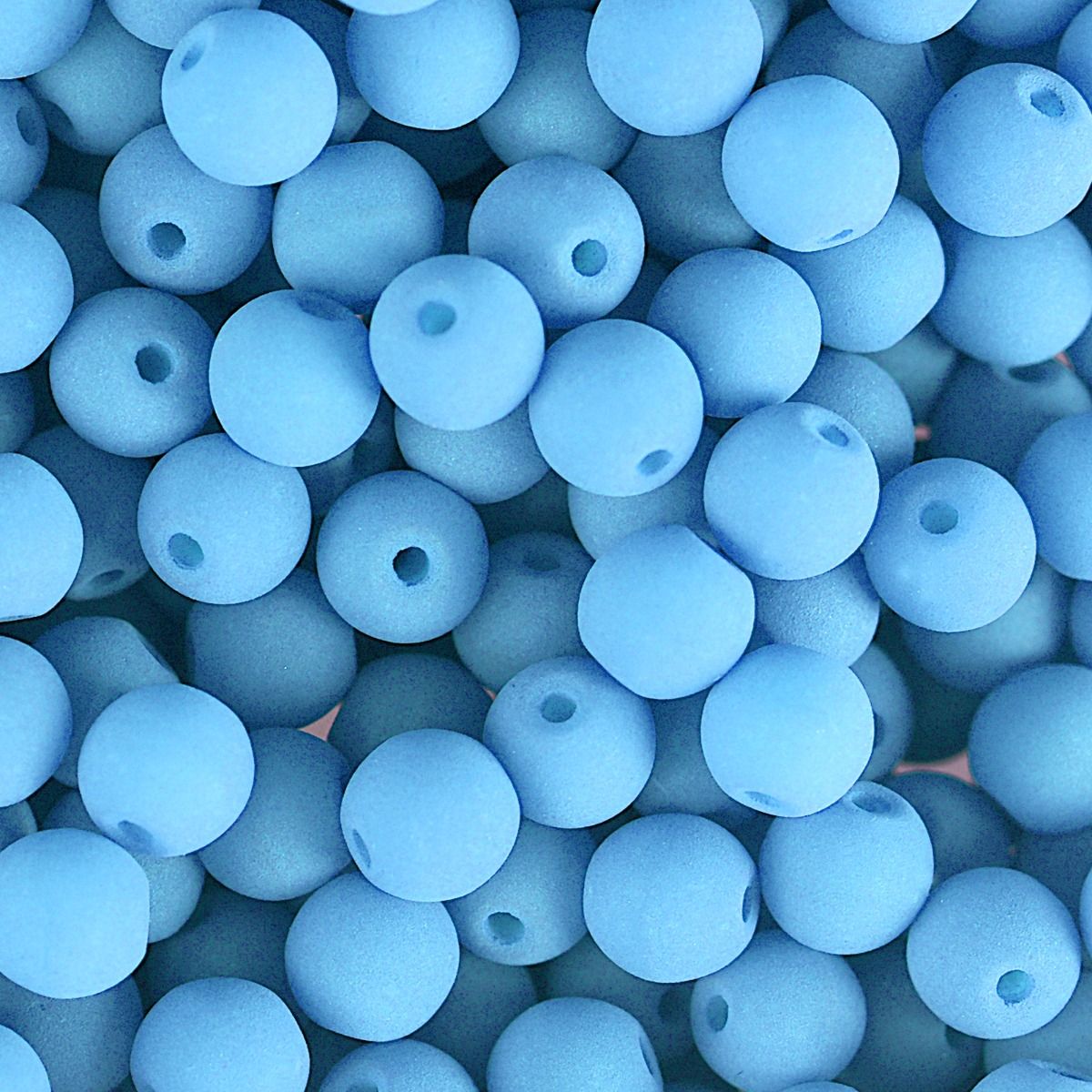 Velvet Beads Round - 8mm - Velvet Sky Blue (23pcs)