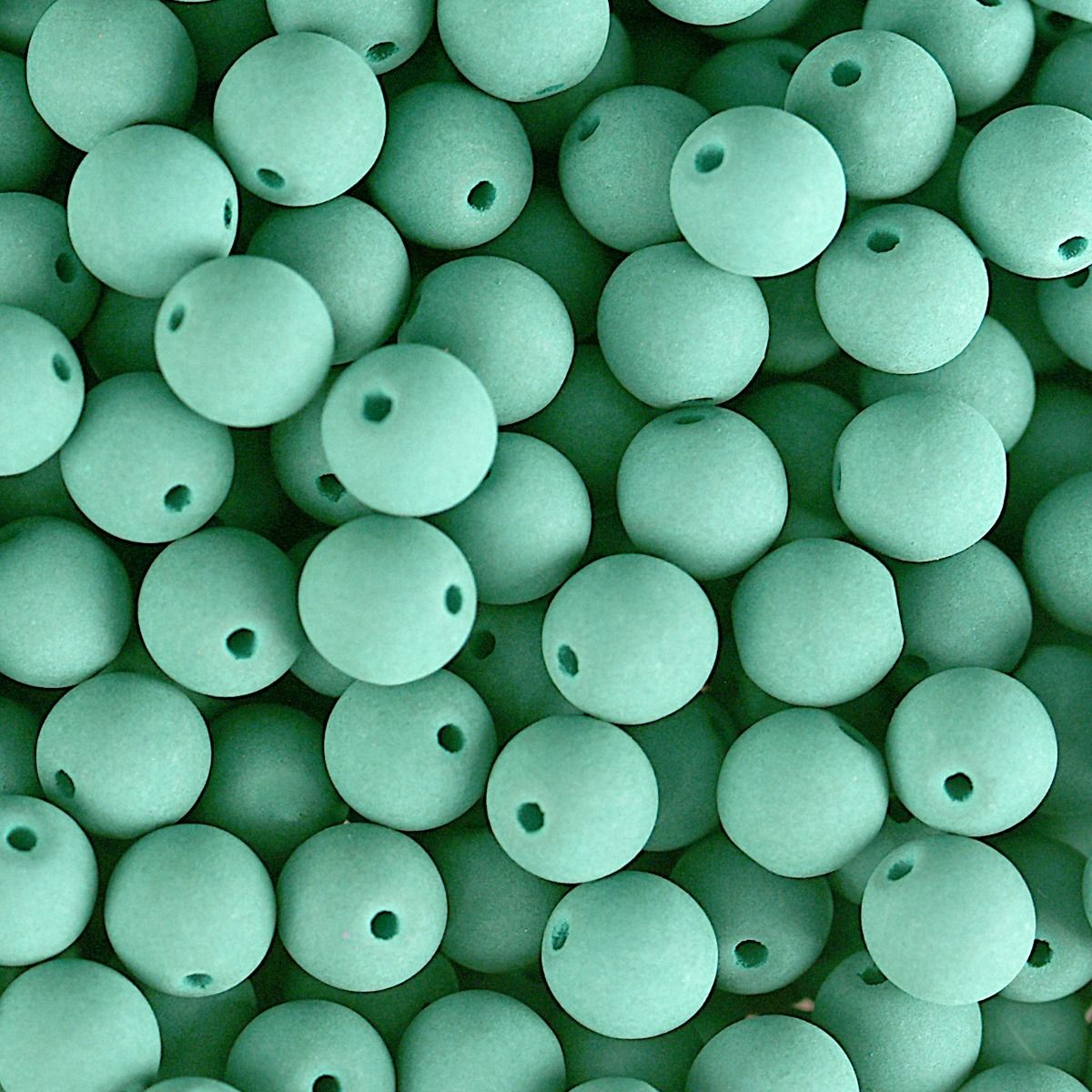 Velvet Beads Round - 8mm - Velvet Soft Turquoise (23pcs)