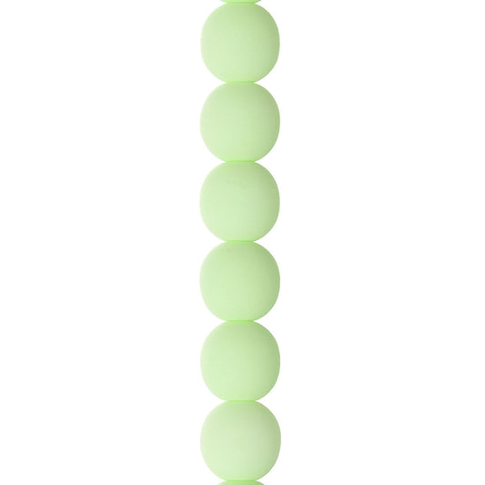 Velvet Beads Round - 8mm - Velvet Soft Lime (23pcs)
