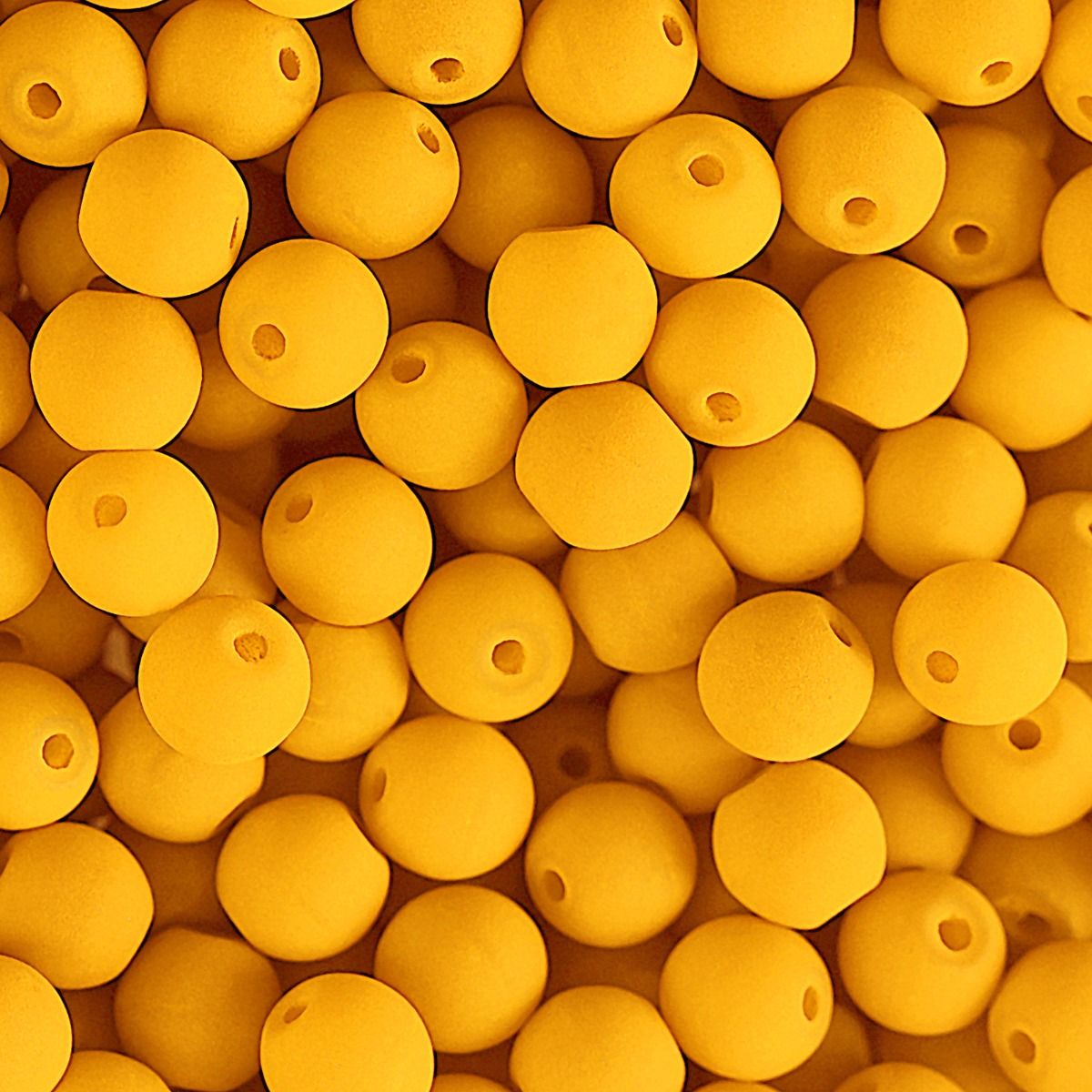 Velvet Beads Round - 8mm - Velvet Sunflower (23pcs)