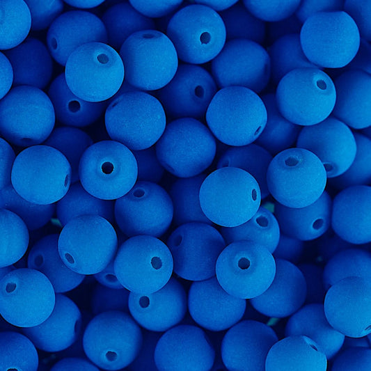 Velvet Beads Round - 8mm - Velvet Turquoise (23pcs)