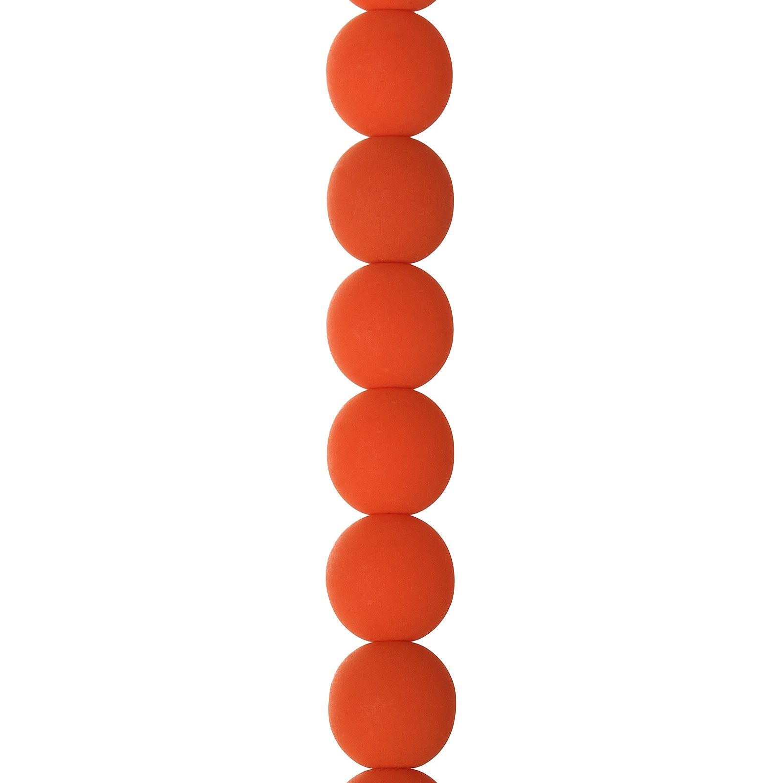 Velvet Beads Round - 8mm - Velvet Red Coral (23pcs)