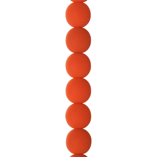 Velvet Beads Round - 8mm - Velvet Red Coral (23pcs)