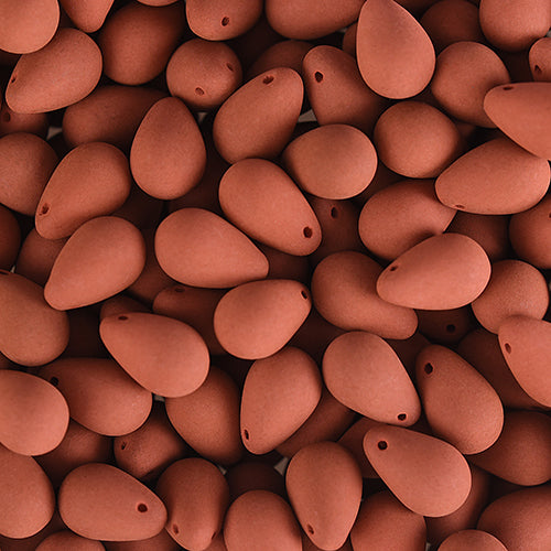 Velvet Beads Drop - 6x9mm - Velvet Terracotta (38pcs)