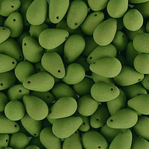 Velvet Beads Drop - 6x9mm - Velvet Khaki (38pcs)