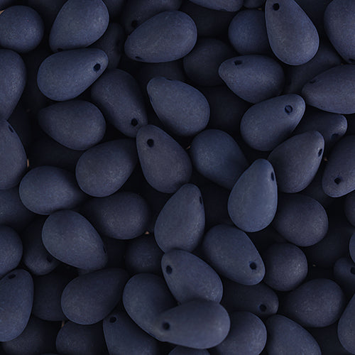 Velvet Beads Drop - 6x9mm - Velvet Black (38pcs)