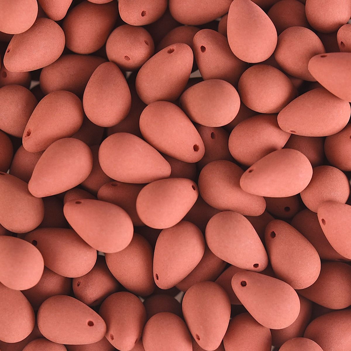 Velvet Beads Drop - 6x9mm - Velvet Soft Coral (38pcs)