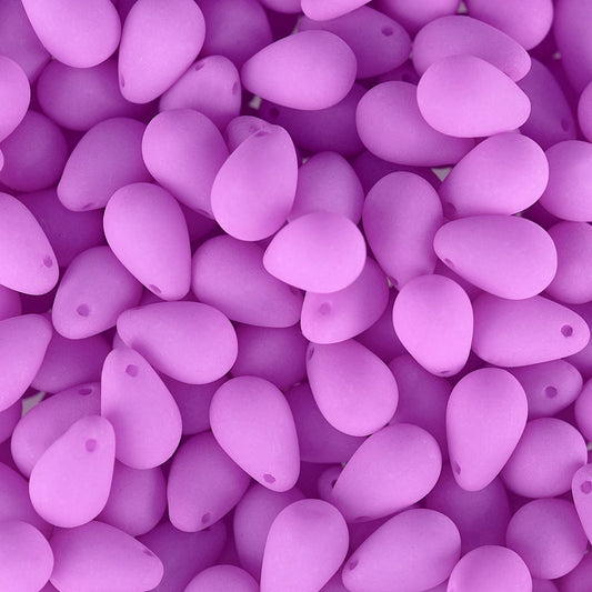Velvet Beads Drop - 6x9mm - Velvet Soft Magenta (38pcs)