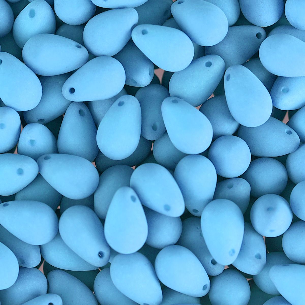 Velvet Beads Drop - 6x9mm - Velvet Sky Blue (38pcs)