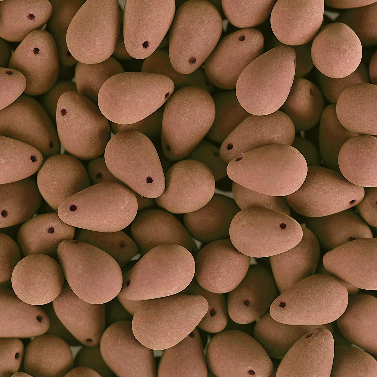 Velvet Beads Drop - 6x9mm - Velvet Cocoa (38pcs)