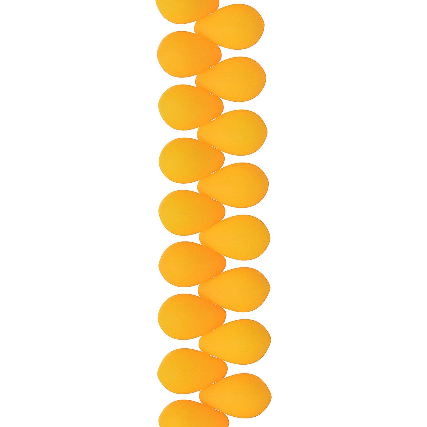 Velvet Beads Drop - 6x9mm - Velvet Sunflower (38pcs)