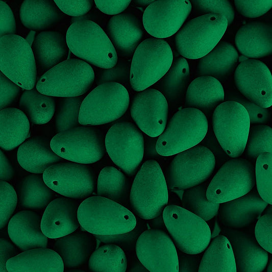 Velvet Beads Drop - 6x9mm - Velvet Irish Green (38pcs)