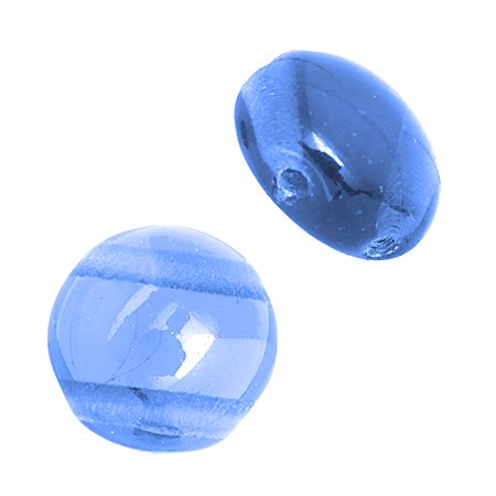 Candy Beads - 8mm - Light Sapphire Transparent (Strand 22)